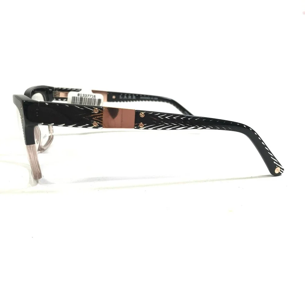 L.A.M.B Eyeglasses Frames LA045 BLK Black Pink Cat Eye Thick Rim 52-18-140